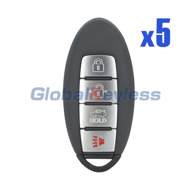 FCC CWTWB1U840 smart key 4 button 315mhz 46 chip for Nissan Versa Sentra 2013-2019 (Pack of 5)