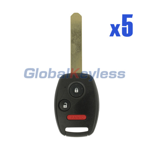 P/N 35118-TP6-A20 Remote key 3 button HON66 313.8 Mhz for Honda CRV Fit FCC MLBHLIK-1T (Pack of 5)