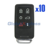 FCC KR55WK49264 Smart key shell 5 button for Volvo 2007-2011 XC70 V70 XC60 S80 S60 (Pack of 10)