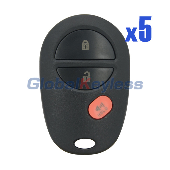 PN 89742-AE010 Remote fob 3 button 315Mhz for Toyota Sequoia 2010 2011 FCC GQ43VT20T (Pack of 5)