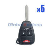 FCC OHT692713AA OHT692427AA Remote head key 4 button 315Mhz for Chrysler 300C PT Cruiser  Dodge Charger Jeep Liberty PN 68003079AA (Pack of 5)
