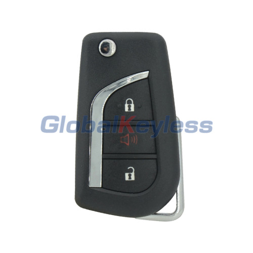 FCC HYQ12BFB Flip remote key shell 3 button TOY48 for Toyota Corolla Camry
