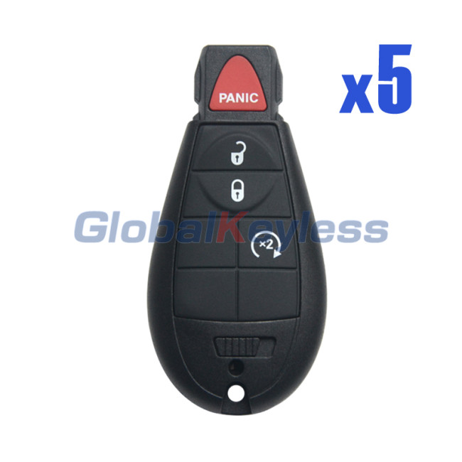 PN 56046955AG/FCC GQ4-53T fobik key remote 4 button 434Mhz  ID46-PCF7961 chip  for 2014-2018 DODGE RAM (Pack of 5)