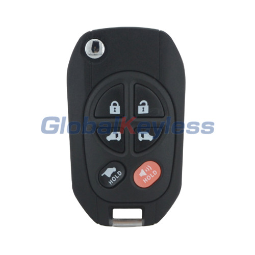 Modified flip key shell 6 button TOY43 blade for Toyota Sequoia