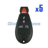 Fobik key 5 button 434Mhz IYZ-C01C for Jeep Grand Cherokee Dodge Charger (Pack of 5)