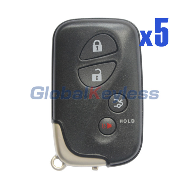 FCC HYQ14AAB Smart key 315MHZ 4 button for Lexus ES IS GS LS 2006-2008 P/N 89904-30270(PCB 271451-0140 ) (Pack of 5)