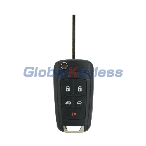 Flip remote key shell 5 button for Buick Lacrosse GL8 2010-2013
