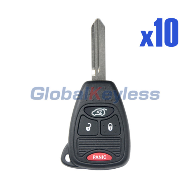 FCC OHT692713AA OHT692427AA M3N5WY72XX Remote head key shell 4button for Chrysler Sebring Pacifica Dodge Magnum 2007 (Pack of 10)