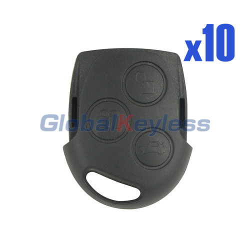 Remote key fob shell 3 button for Ford Focus Mondeo Fiesta 2004-2012 (Pack of 10)