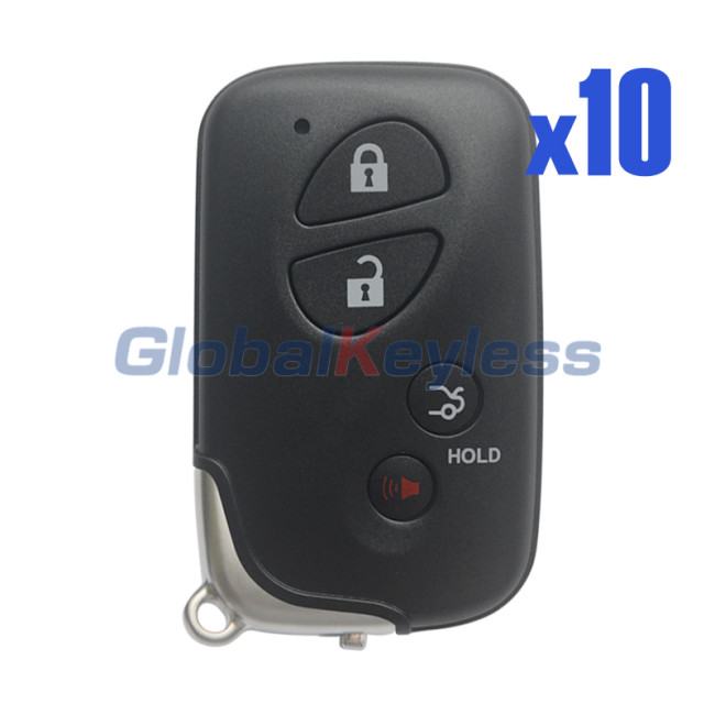 FCC HYQ14ACX Smart key shell 4 button for Lexus GX460 LX570 RX350 2008-2013 (Pack of 10)