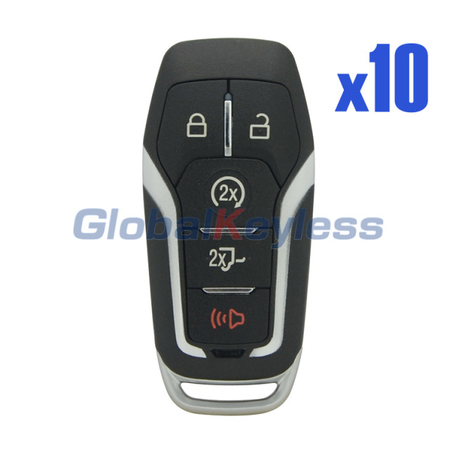 FCC M3N-A2C31243300 smart key shell 5 button for Ford F-150 F-250 2015-2017 (Pack of 10)