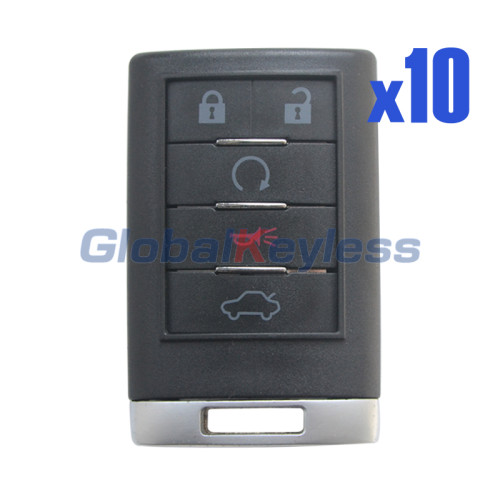 Remote key fob shell 5 button for Cadillac CTS DTS STS 2008-2010 FCC OUC6000066 (Pack of 10)