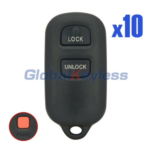 FCC HYQ12BBX HYQ12BAN Remote fob shell 3 button for Toyota Echo Celica Prius Rav4 Tacoma 2001-2003  (with round back inside) (Pack of 10)
