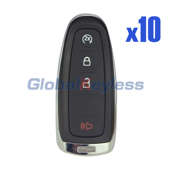 FCC M3N5WY8609 Smart key shell 4 button for Ford Edge Explorer Focus Escape Taurus (Pack of 10)
