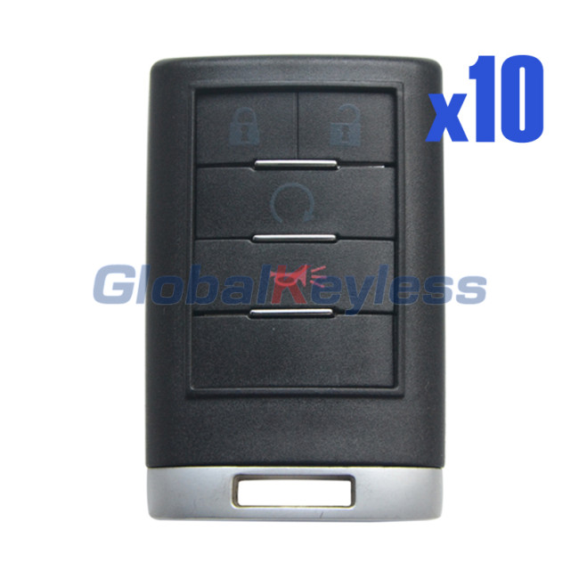 FCC OUC6000066 4 button remote key shell for Cadillac Chevrolet Buick GMC (Pack of 10)