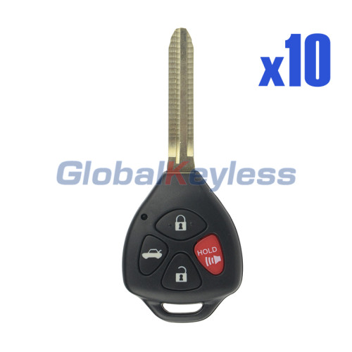 Remote key shell 4 button toy43 for Toyota Camry FCC HYQ12BBY (Pack of 10)
