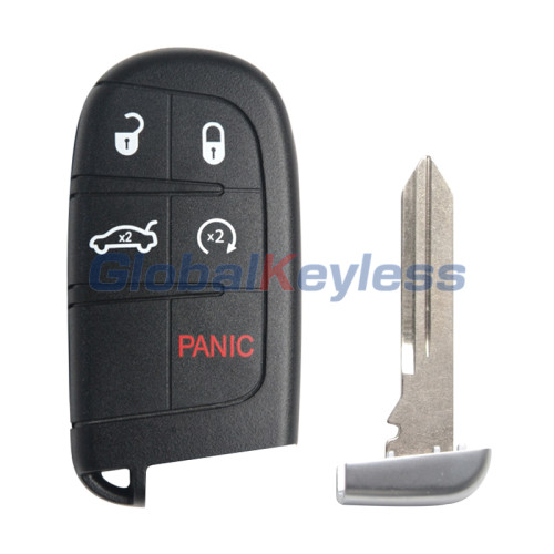 2011-2021 Dodge Chrysler Challenger / 5 button Smart key /433Mhz 4A chip / PN:68394195AA / M3M-40821302