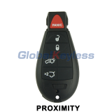 2009-2013 Jeep Grand Cherokee Dodge Durango / 5 Button Fobik Key 434mhz / IYZ-C01C / Keyless Go Fobik