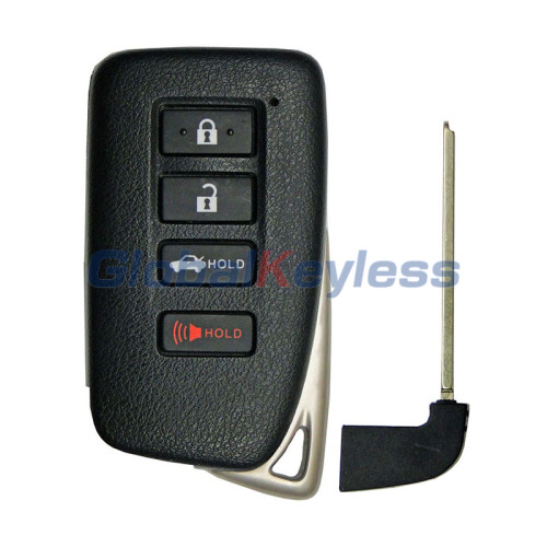 2014-2018 Lexus IS250 IS350 IS200 IS200T RC350 / Smart key 312/314Mhz 4 button 8A chip / P/N 89904-53651 / FCC HYQ14FBA  (AG Board 2020)