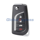 FCC HYQ12BFB / PN 89070-06790 Flip remote key 4 button TOY48 blade 315mhz H chip for Toyota Camry 2018-2021