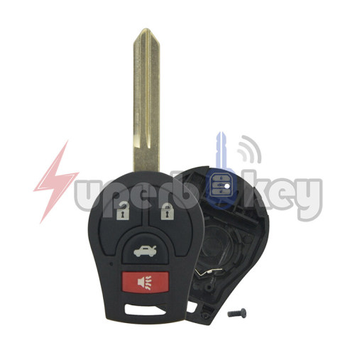 Nissan Versa Cube Sentra/ Remote key shell 4 button/ CWTWB1U751