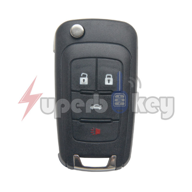 2010-2016 Chevrolet Malibu Sonic Orlando flip key / Remote key 3 button with panic 315Mhz ASK HTAG2 ID46 chip FCC OHT01060512 PN 13504200