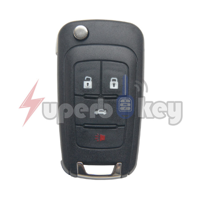 2010-2016 Chevrolet Malibu Sonic Orlando flip key / Remote key 3 button with panic 315Mhz ASK HTAG2 ID46 chip FCC OHT01060512 PN 13504200