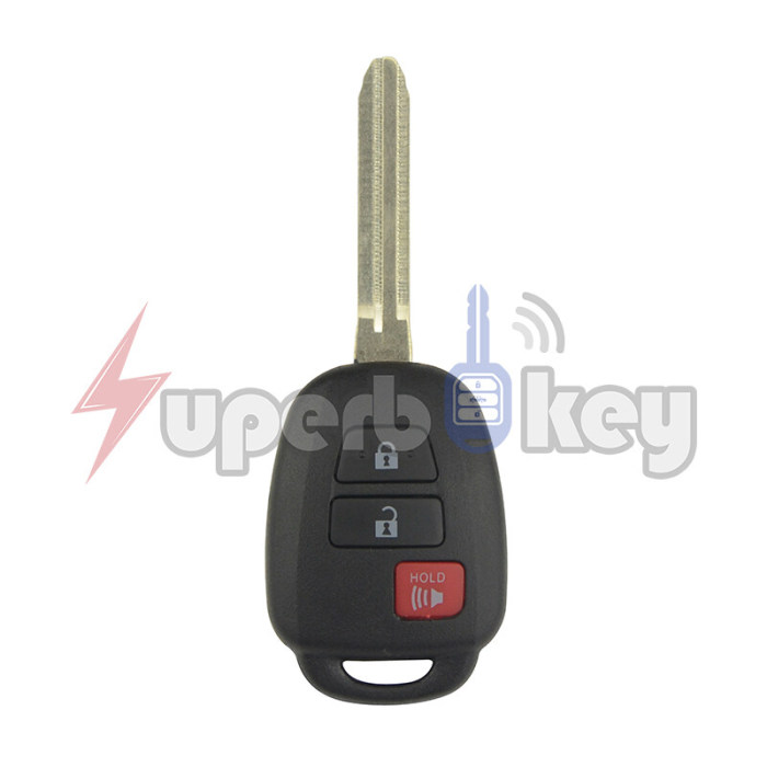 2014-2019 Toyota RAV4 Highlander Squeoia Tundra Tacoma Remote Key 3 Button PN 89070-0R120 FCC GQ4-52T