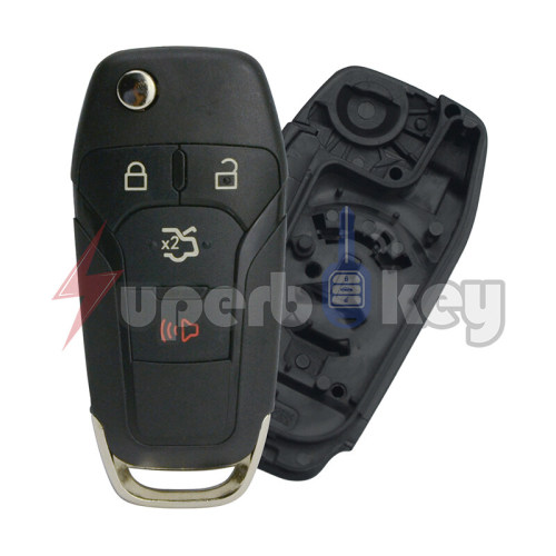 2013-2016 Ford Fusion Flip key shell 4 button