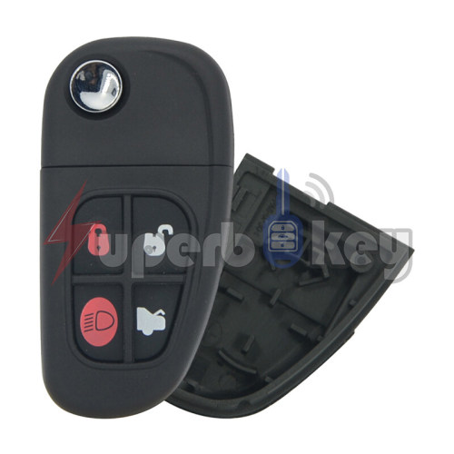 TIBBE/ Jaguar X S XJ XK Flip key shell 4 button/ NHVWB1U241