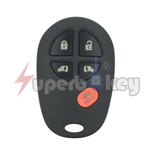 2005-2009 Toyota Sienna Keyless Entry Remote 5 Button PN 89742-AE050 FCC GQ43VT20T