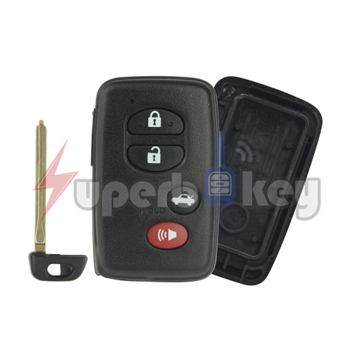 2009-2012 Toyota Camry Corolla Avalon/ Smart key shell 4 button/ HYQ14AAB