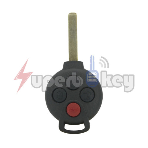 Smart Fortwo Remote head key shell 4 buttons