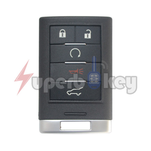 2011-2014 Cadillac CTS Wagon/ Smart key shell 5 buttons/PN: 25843983/ M3N5WY7777A