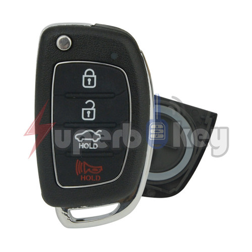 TOY48/ Hyundai Sonata Elantra Flip key shell 4 buttons
