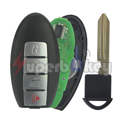 2007-2014 Nissan Altima Maxima/ Smart key 4 button 315 mhz/ PN: 285E3-JA05A/ FCC: KR55WK49622(ID46 PCF7952 chip)