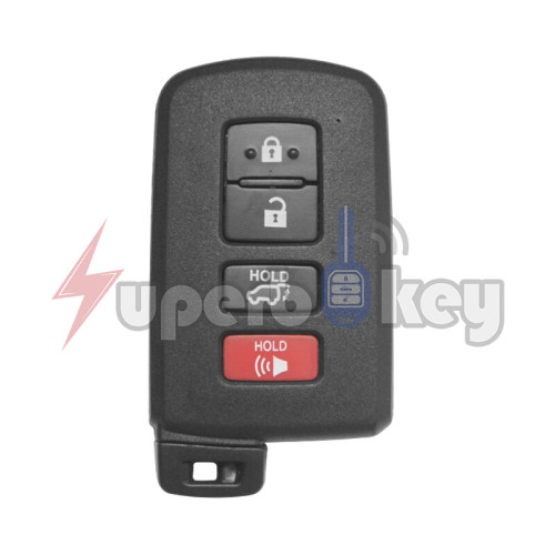 2013-2018 Toyota Rav4 Smart Key 4 Button  PN 89904-0R080 89904-42070 FCC HYQ14FBA