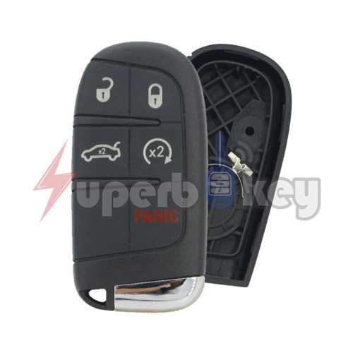 SIP22/ Chrysler Dodge Jeep Smart key shell 5 button/ M3N-40821302