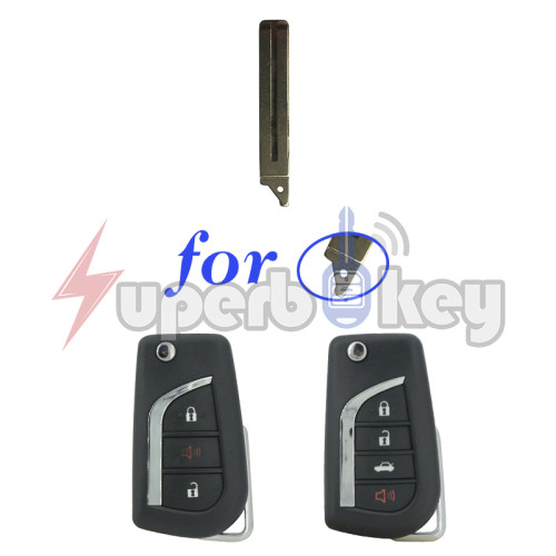 Replacement Flip Floding Remote Key Blade TOY48 For Toyota Corolla 2012-2017