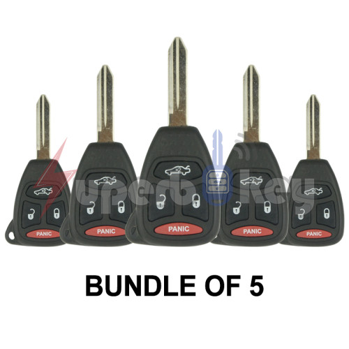 HITAG2 ID46 PCF7941 chip/2005-2010 Chrysler Dodge Jeep/ KOBDT04A 05179512AA 56038757AE Remote head key large big button 4 buttons 315mhz ASK(BUNDLE OF 5)
