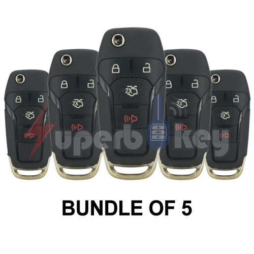 Hitag Pro-ID49 chip/ 2013-2015 Ford Fusion/ N5F-A08TAA Flip key 4 buttons 164-R7986 315mhz 5924003(BUNDLE OF 5)