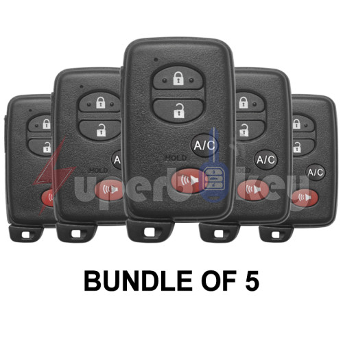 2010-2015 Toyota Prius/ HYQ14ACX Smart key 315mhz 4 button 89904-47150(GNE Board 5290)(BUNDLE OF 5)