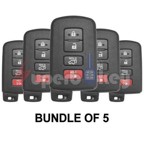 8A chip/ 2014-2019 Toyota Highlander/ HYQ14FBA Smart key 315MHZ 4 button 89904-0E120(Board 2110)(BUNDLE OF 5)