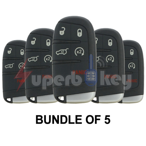PCF7953 / HITAG 2 / 46 CHIP / Jeep Grand Cherokee/ M3N-40821302 Smart key 5 buttons 434mhz PCF7953 HITAG 2(BUNDLE OF 5)