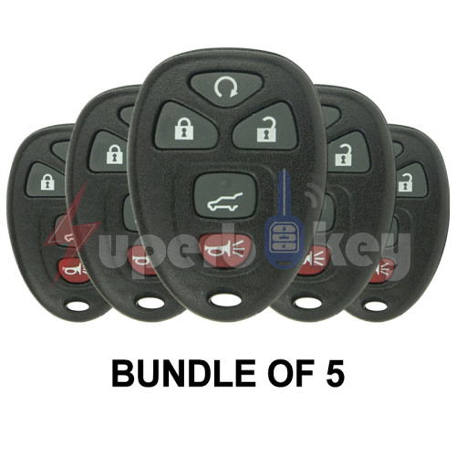 Buick Cadillac Chevrolet KOBGT04A Keyless Entry Remote 5 button 315mhz(BUNDLE OF 5)