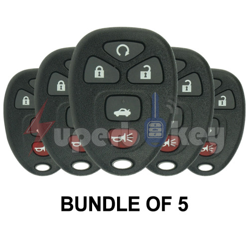 2006-2013 Buick Cadillac Chevrolet/ OUC60270 Keyless Entry Remote 5 button 315mhz(BUNDLE OF 5)