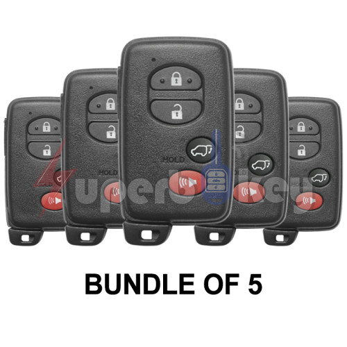 2007-2014 Toyota Toyota Highlander Limited/ HYQ14ACX Smart key 4 button 315mhz 89904-0T060(GNE Board 5290)(BUNDLE OF 5)