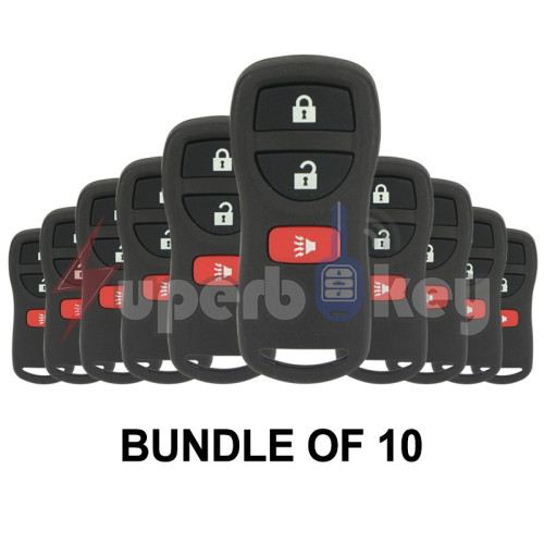 2004-2006 Nissan/ KBRASTU15 Remote key fob shell 3 buttons(BUNDLE OF 10)