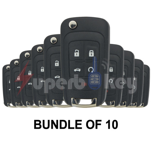 Chevrolet Cruze Buick Flip key shell 5 button(BUNDLE OF 10)