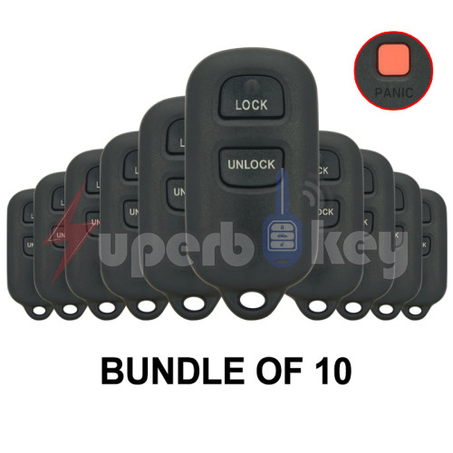 2002-2007 Toyota/ GQ43VT14T Keyless Entry remote shell 3 button(BUNDLE OF 10)